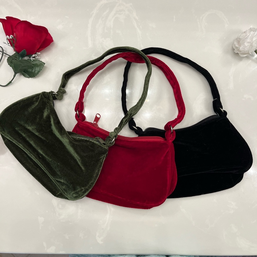 three beautiful bags of different colors